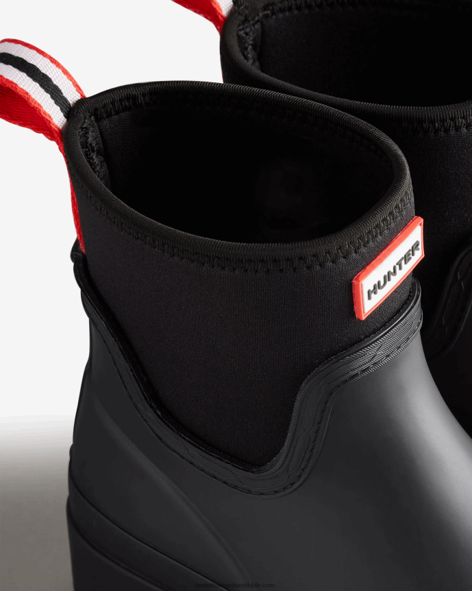Women Hunter Play Short Neoprene Rain Boots Black 68TN2X125