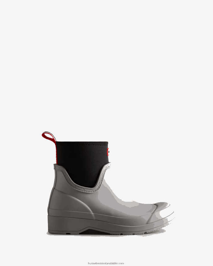Women Hunter Play Short Neoprene Rain Boots Steall Light Grey 68TN2X308