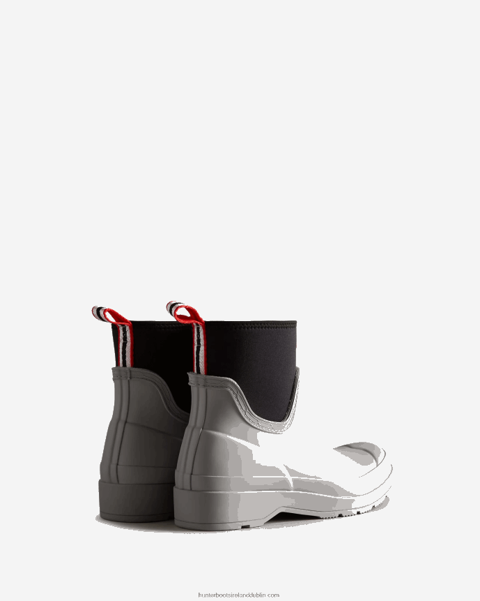 Women Hunter Play Short Neoprene Rain Boots Steall Light Grey 68TN2X308