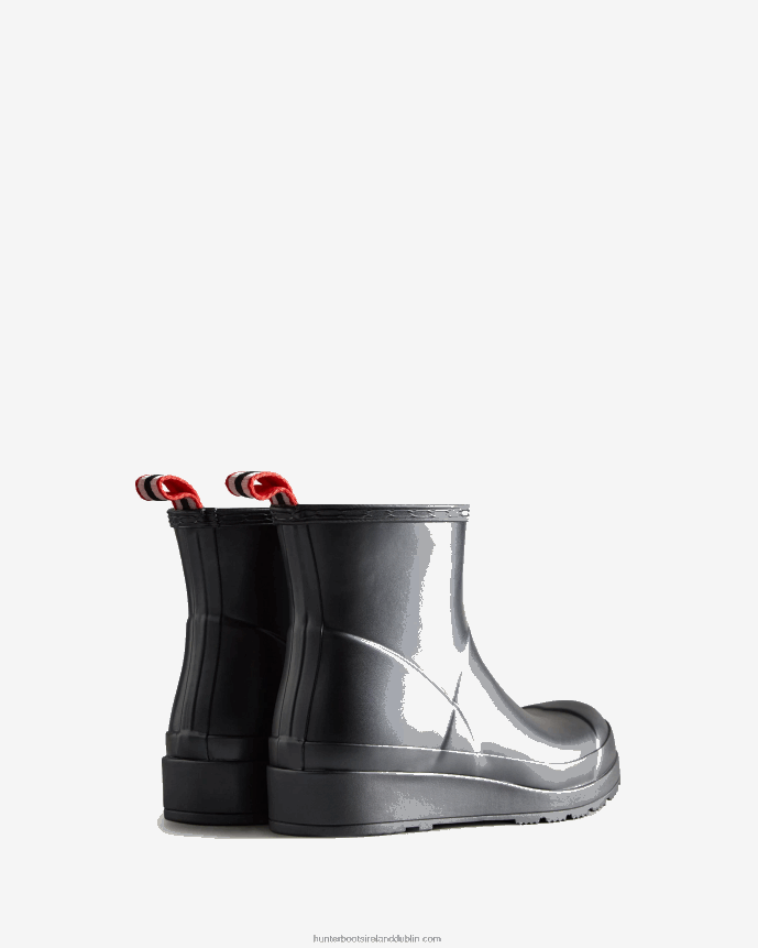 Women Hunter Play Short Pearlized Rain Boots Black 68TN2X30