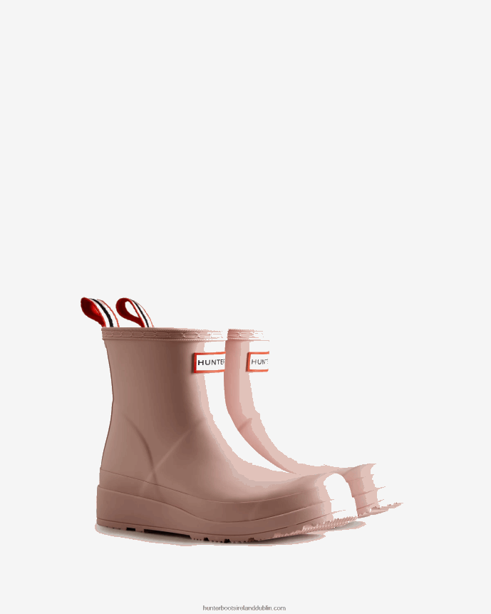 Women Hunter Play Short Rain Boots Azalea Pink 68TN2X82