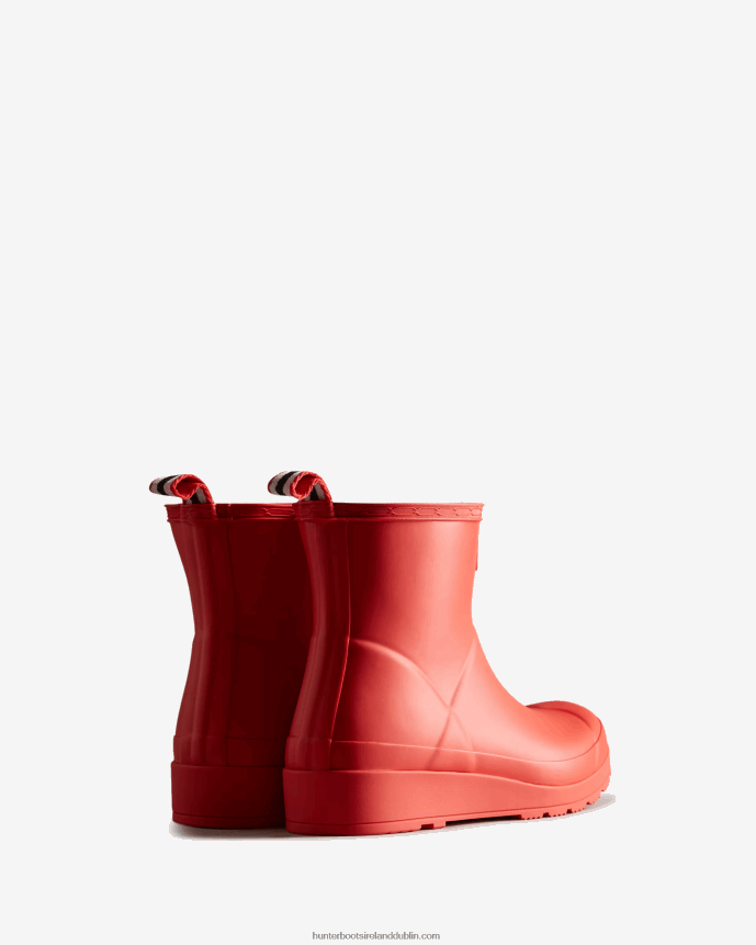 Women Hunter Play Short Rain Boots Logo Red 68TN2X33