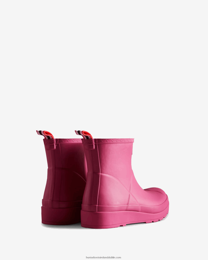 Women Hunter Play Short Rain Boots Prismatic Pink 68TN2X310
