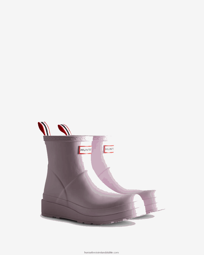 Women Hunter Play Short Rain Boots Tempered Mauve 68TN2X36