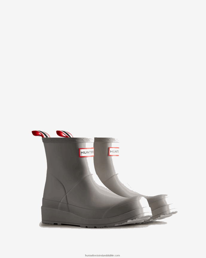 Women Hunter Play Short Rain Boots Zinc Grey 68TN2X37