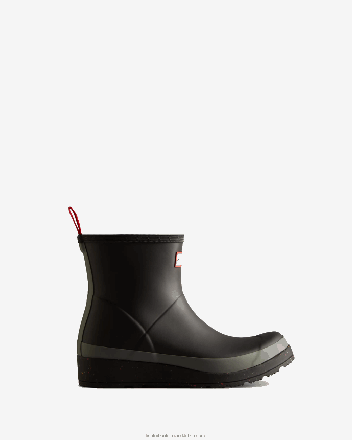 Women Hunter Play Short Speckle Rain Boots Black/Urban Grey 68TN2X312