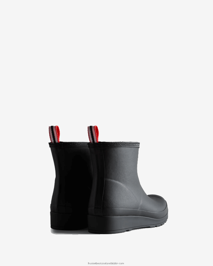 Women Hunter Play Vegan Shearling Insulated Short Rain Boots Black 68TN2X89