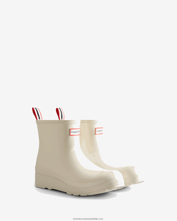 Women Hunter Play Vegan Shearling Insulated Short Rain Boots White Willow 68TN2X220
