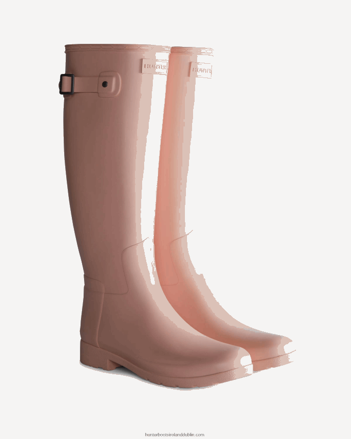 Women Hunter Refined Slim Fit Tall Rain Boots Azalea Pink 68TN2X11