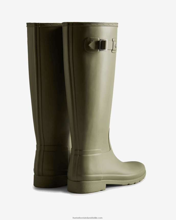 Women Hunter Refined Slim Fit Tall Rain Boots Lichen Green 68TN2X66
