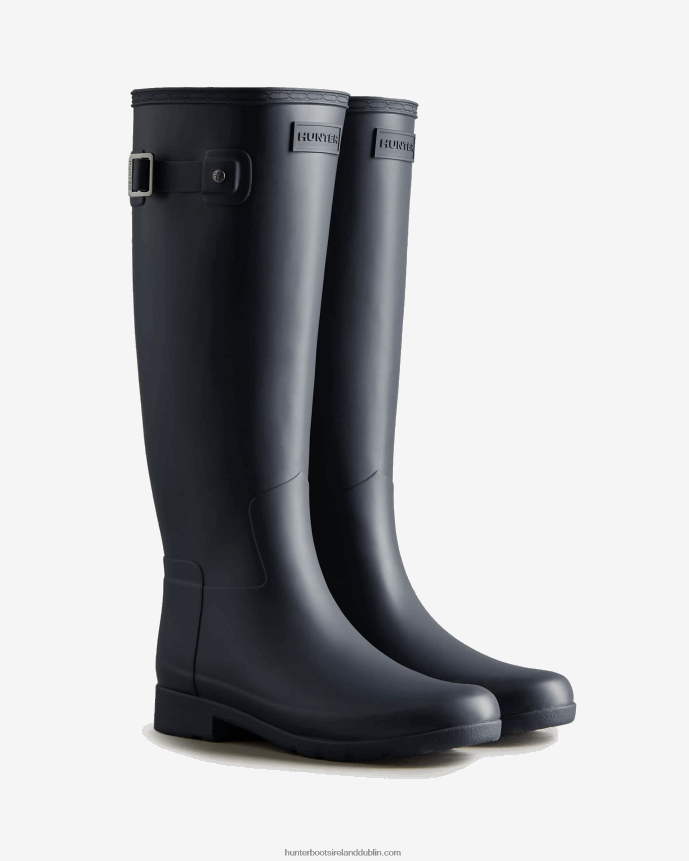 Women Hunter Refined Slim Fit Tall Rain Boots Navy 68TN2X93