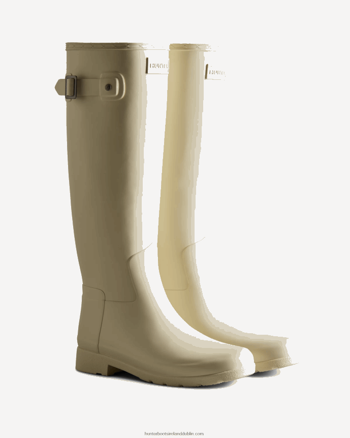 Women Hunter Refined Slim Fit Tall Rain Boots Soft Sand 68TN2X67