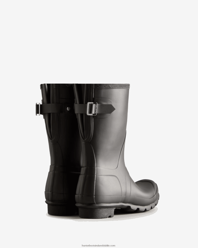 Women Hunter Short Back Adjustable Rain Boots Black 68TN2X23