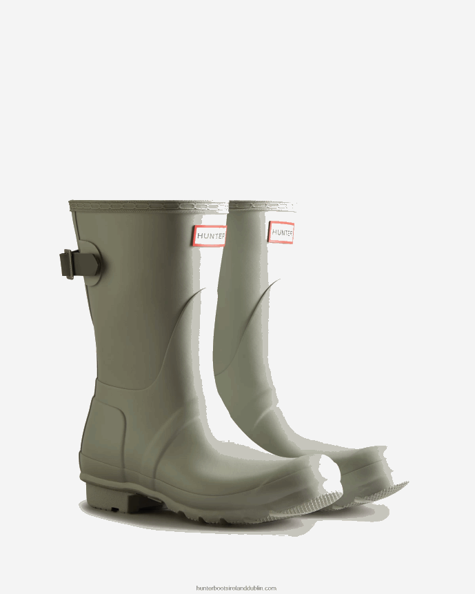 Women Hunter Short Back Adjustable Rain Boots Ice Grey/Urban Grey 68TN2X173
