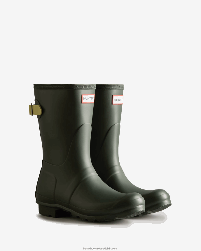 Women Hunter Short Back Adjustable Rain Boots Maa Green/Wild Green 68TN2X307