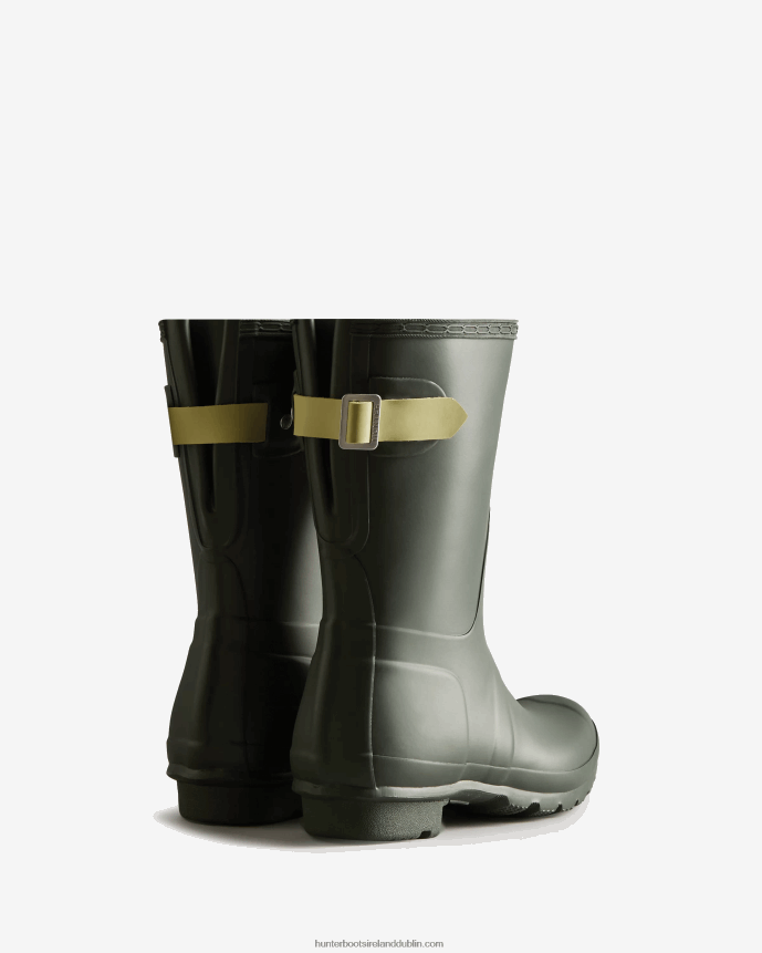 Women Hunter Short Back Adjustable Rain Boots Maa Green/Wild Green 68TN2X307