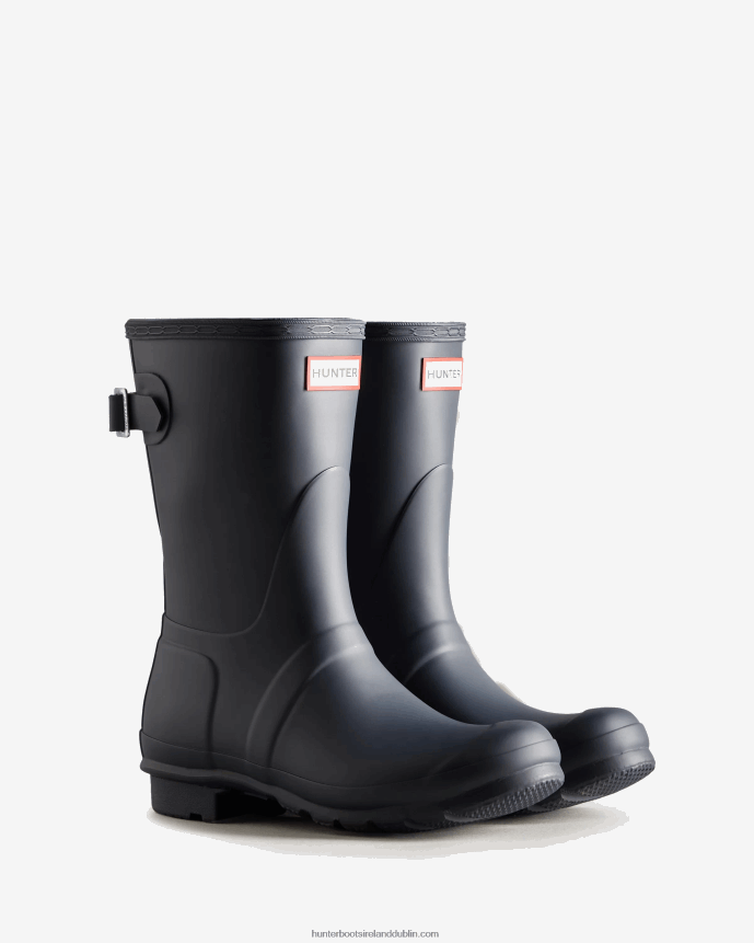 Women Hunter Short Back Adjustable Rain Boots Navy 68TN2X24