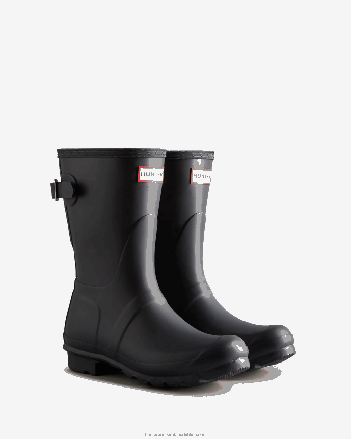 Women Hunter Short Back Adjustable Rain Boots Slate Grey 68TN2X124