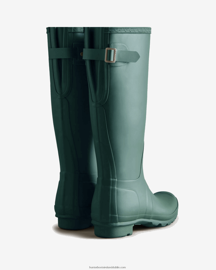 Women Hunter Tall Back Adjustable Rain Boots Green Jasper 68TN2X189