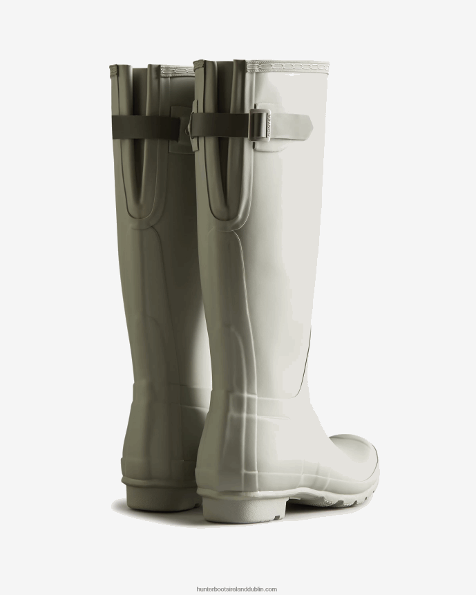 Women Hunter Tall Back Adjustable Rain Boots Ice Grey/Urban Grey 68TN2X191