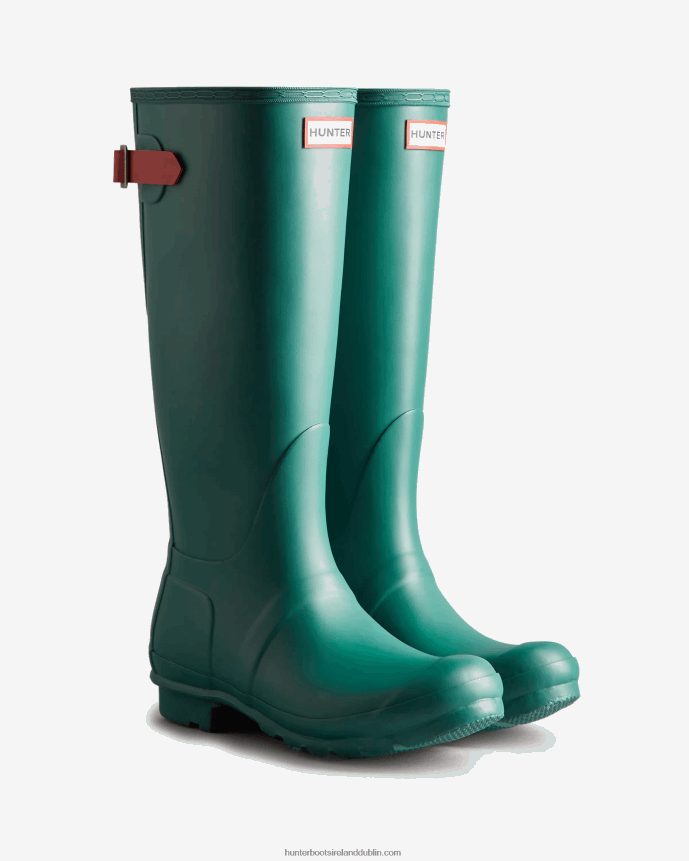 Women Hunter Tall Back Adjustable Rain Boots Loch Awe Blue/Glenmore Rose 68TN2X225