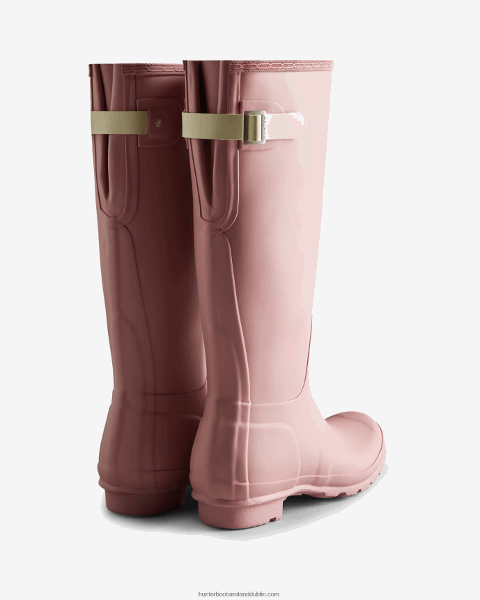 Women Hunter Tall Back Adjustable Rain Boots Tufted Purple/Soft Sand 68TN2X165