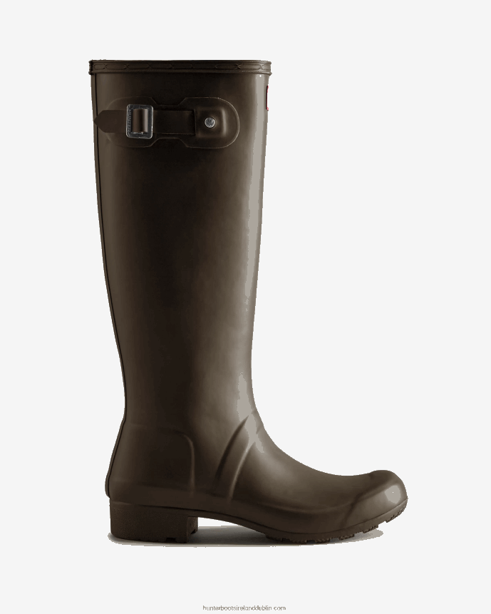 Women Hunter Tour Foldable Tall Rain Boots Bitter Chocolate 68TN2X194