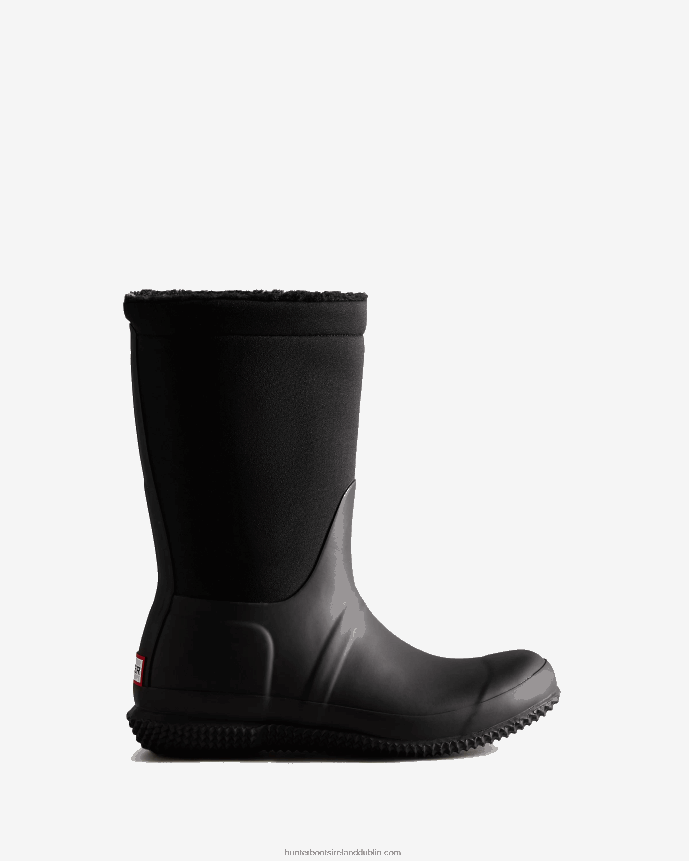 Women Hunter Insulated Roll Top Vegan Shearling Boots Black 68TN2X274
