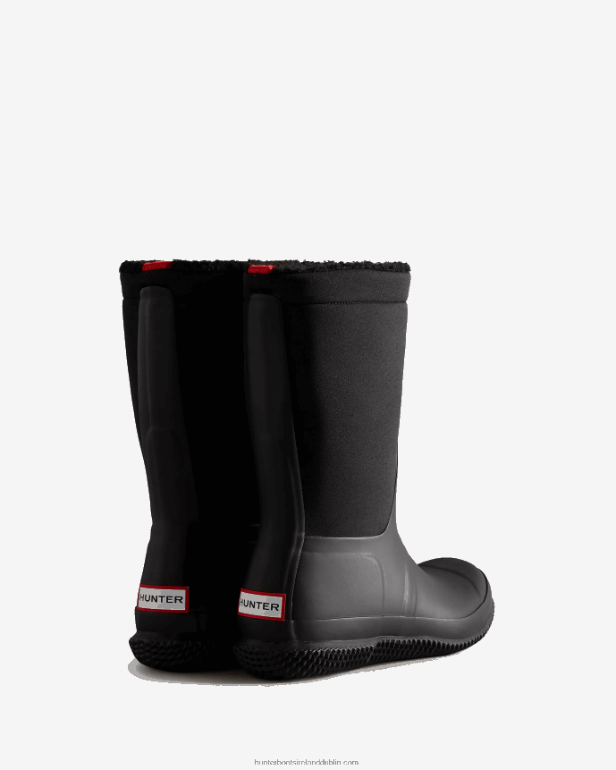 Women Hunter Insulated Roll Top Vegan Shearling Boots Black 68TN2X274