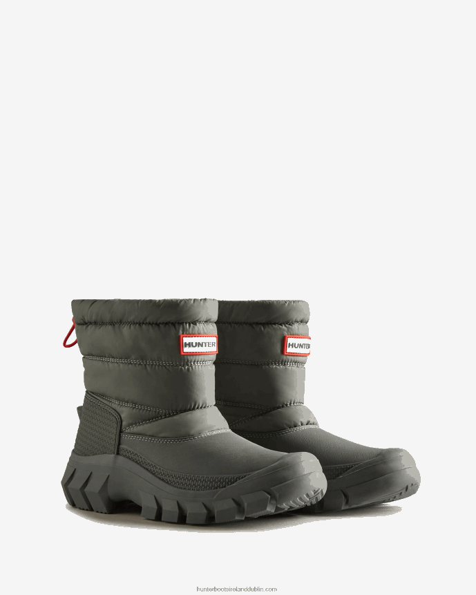 Women Hunter Intrepid Insulated Short Snow Boots Urban Grey 68TN2X205