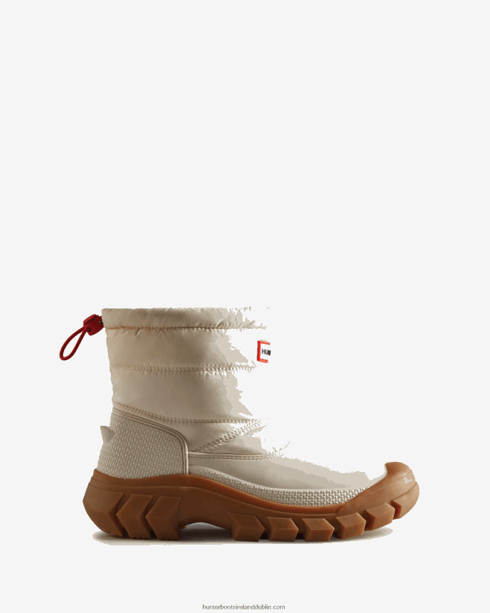 Women Hunter Intrepid Insulated Short Snow Boots White Willow/Gum 68TN2X319