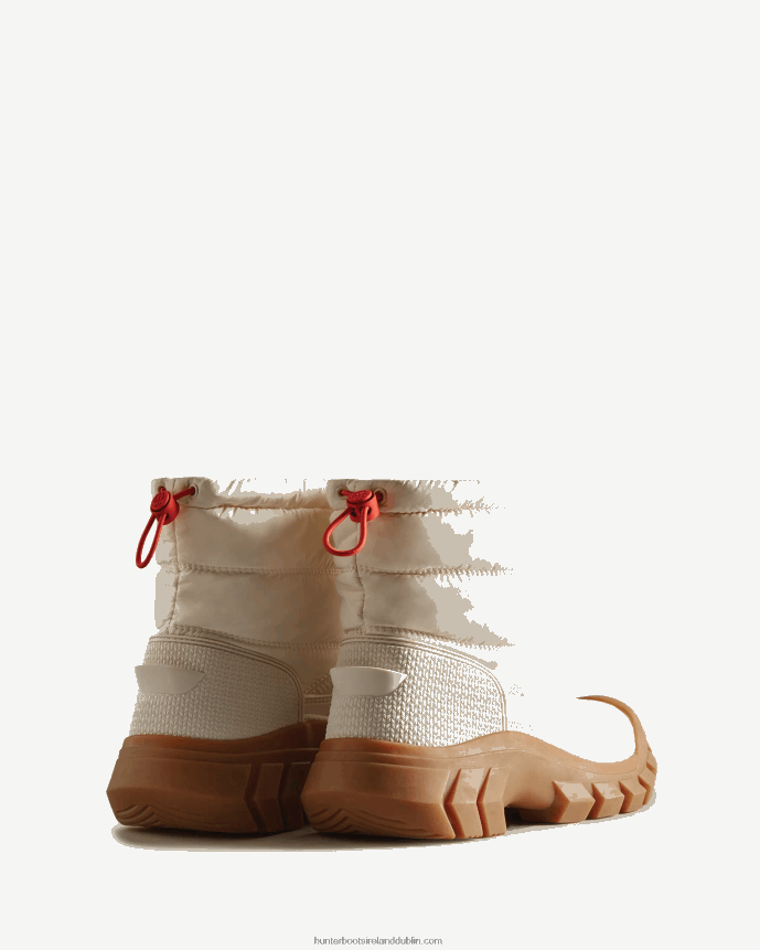 Women Hunter Intrepid Insulated Short Snow Boots White Willow/Gum 68TN2X319