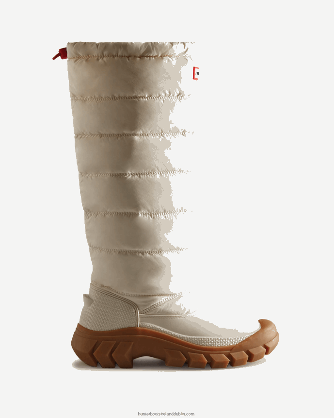 Women Hunter Intrepid Insulated Tall Snow Boots White Willow/Gum 68TN2X322