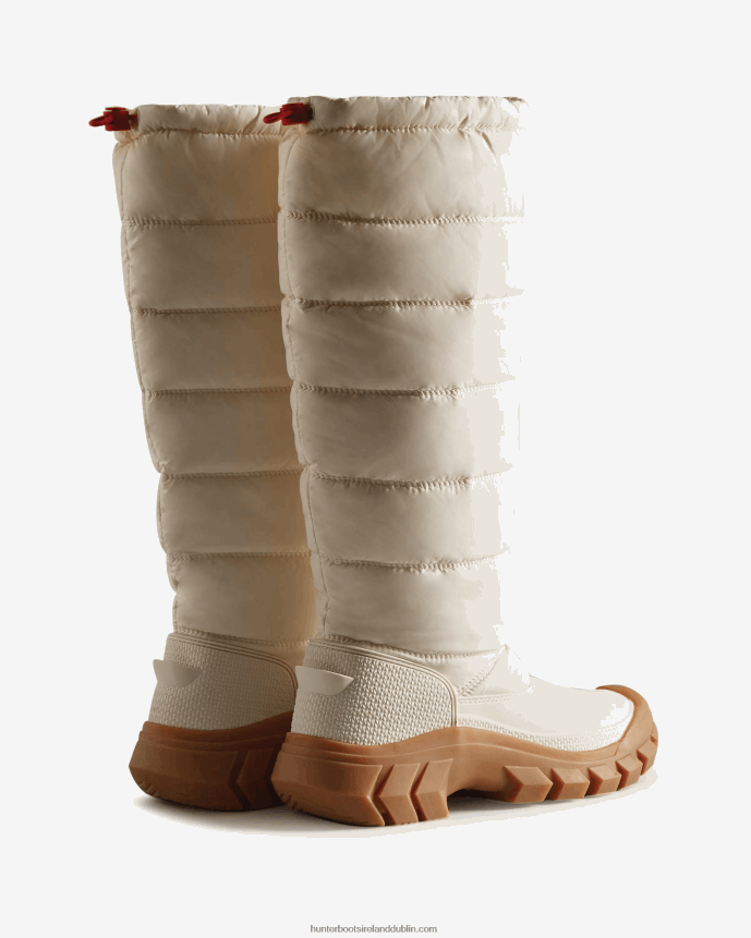 Women Hunter Intrepid Insulated Tall Snow Boots White Willow/Gum 68TN2X322