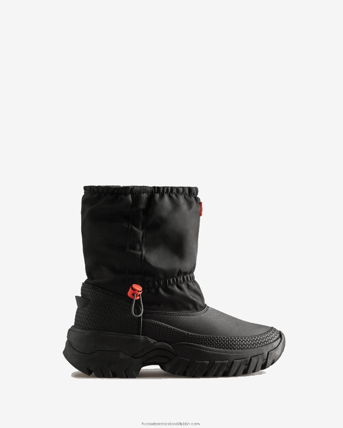 Women Hunter Wanderer Insulated Short Slouch Snow Boots Black 68TN2X150
