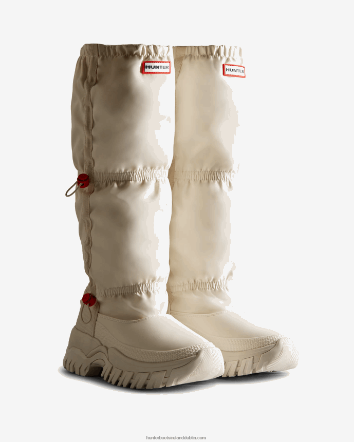Women Hunter Wanderer Insulated Tall Slouch Snow Boots White Willow 68TN2X207