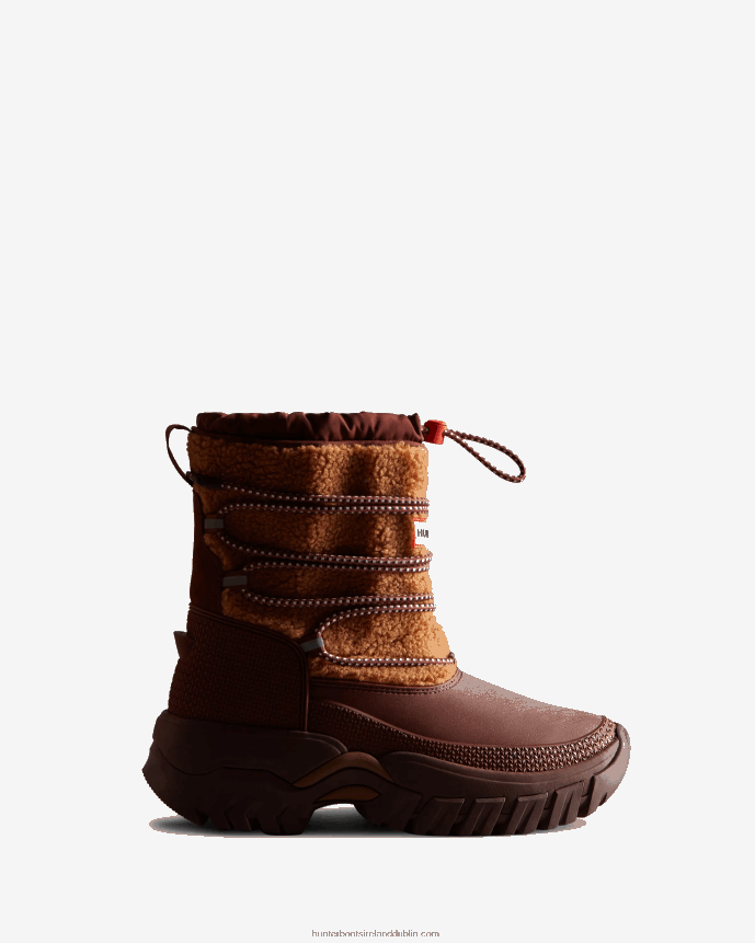 Women Hunter Wanderer Vegan Shearling Insulated Short Snow Boots Mawson Creek/Muted Berry 68TN2X304