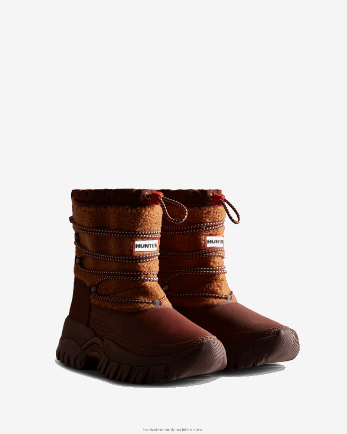 Women Hunter Wanderer Vegan Shearling Insulated Short Snow Boots Mawson Creek/Muted Berry 68TN2X304