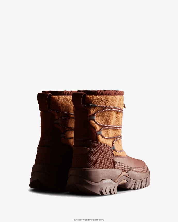 Women Hunter Wanderer Vegan Shearling Insulated Short Snow Boots Mawson Creek/Muted Berry 68TN2X304