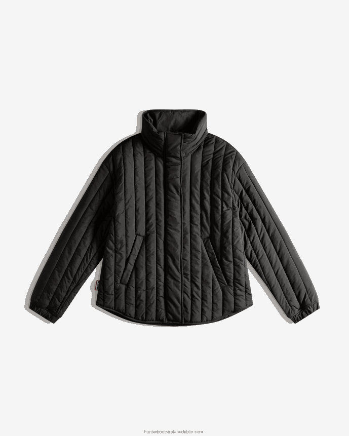 Women Hunter Explorer Recycled Nylon Quilted Jacket Black 68TN2X348