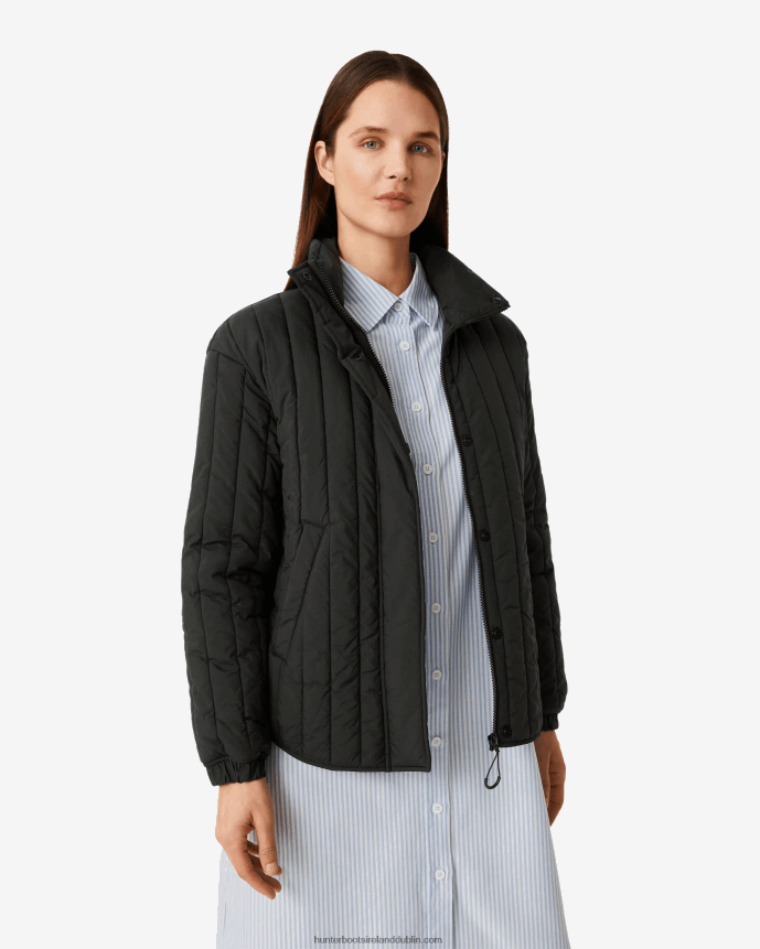 Women Hunter Explorer Recycled Nylon Quilted Jacket Black 68TN2X348