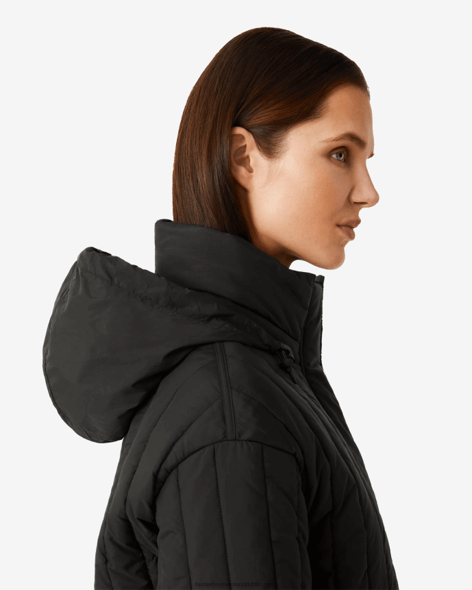Women Hunter Explorer Recycled Nylon Quilted Jacket Black 68TN2X348