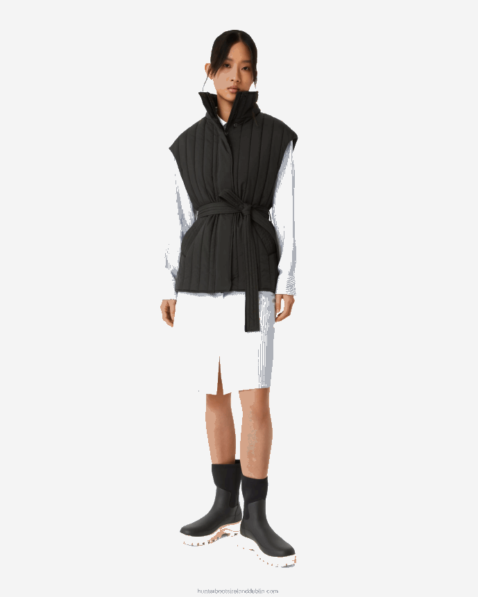 Women Hunter Explorer Recycled Nylon Quilted Vest Black 68TN2X346