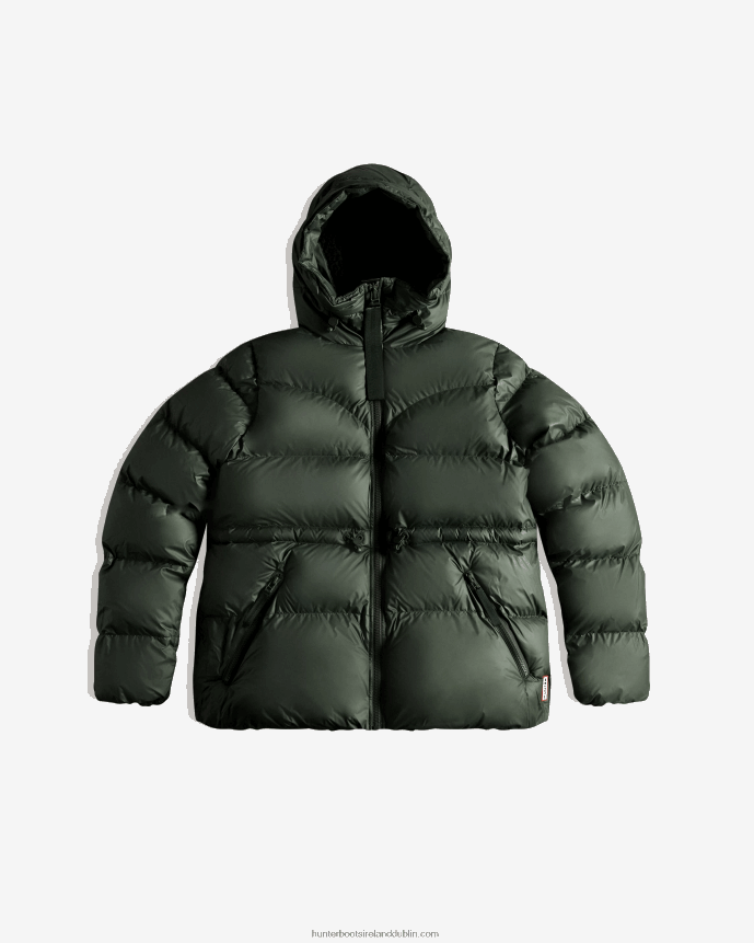 Women Hunter Insulated Rubberized A-Line Puffer Jacket Arctic Moss Green 68TN2X370