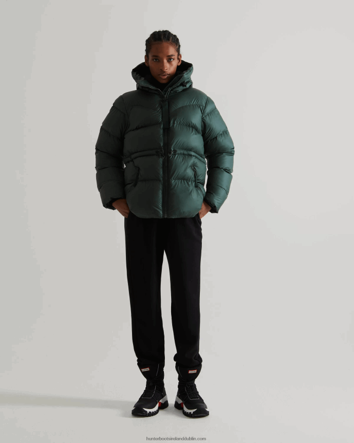Women Hunter Insulated Rubberized A-Line Puffer Jacket Arctic Moss Green 68TN2X370