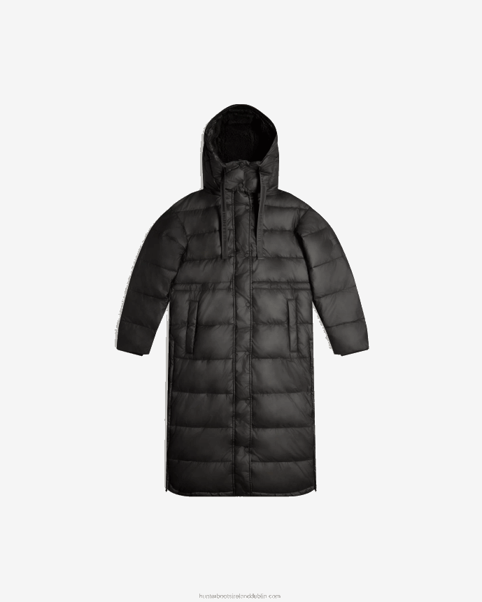 Women Hunter Intrepid Insulated Long Puffer Coat Black 68TN2X341