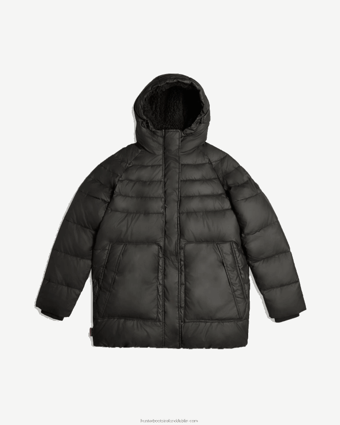 Women Hunter Intrepid Insulated Mid Puffer Jacket Black 68TN2X362