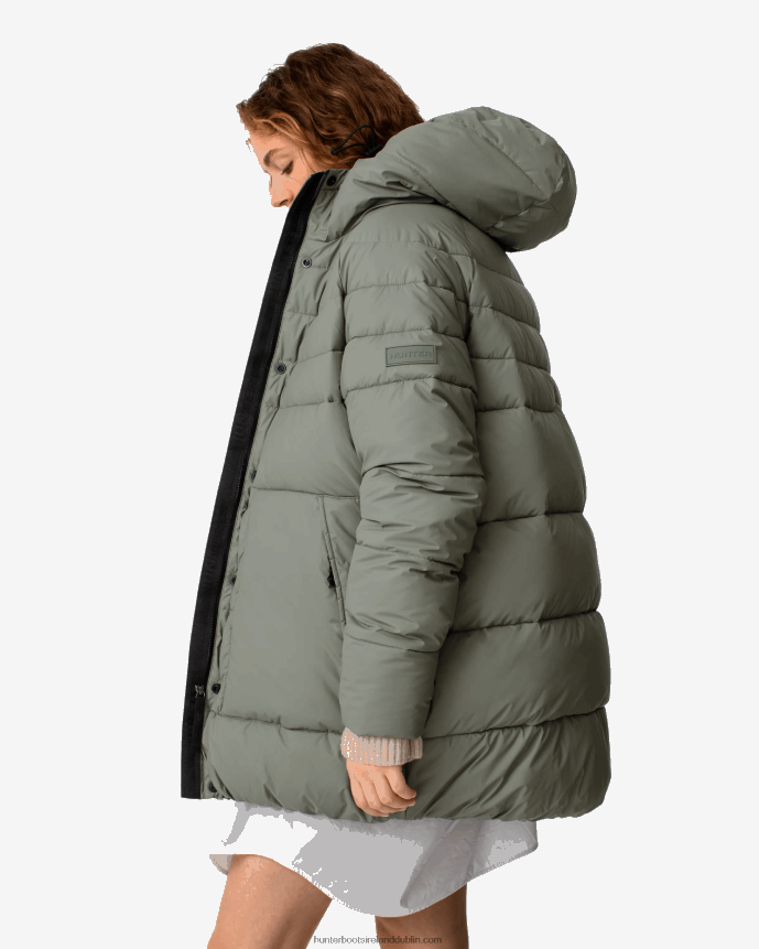 Women Hunter Intrepid Insulated Mid Puffer Jacket Urban Grey 68TN2X371