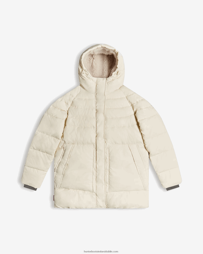 Women Hunter Intrepid Insulated Mid Puffer Jacket White Willow 68TN2X363