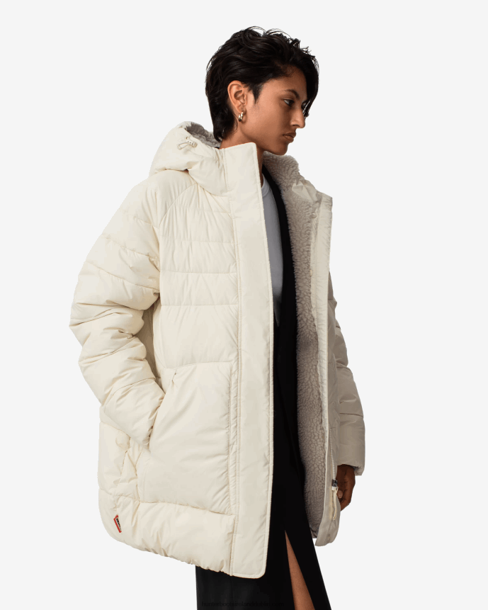 Women Hunter Intrepid Insulated Mid Puffer Jacket White Willow 68TN2X363